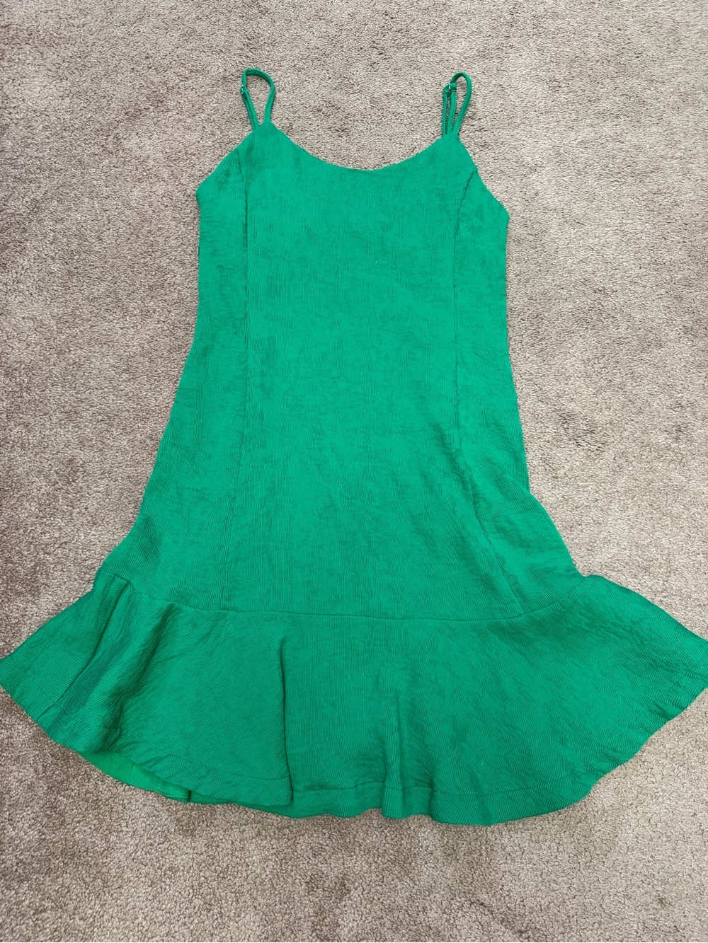 If by Sea-Green Ruffle-Hem Spaghetti Strap Dress